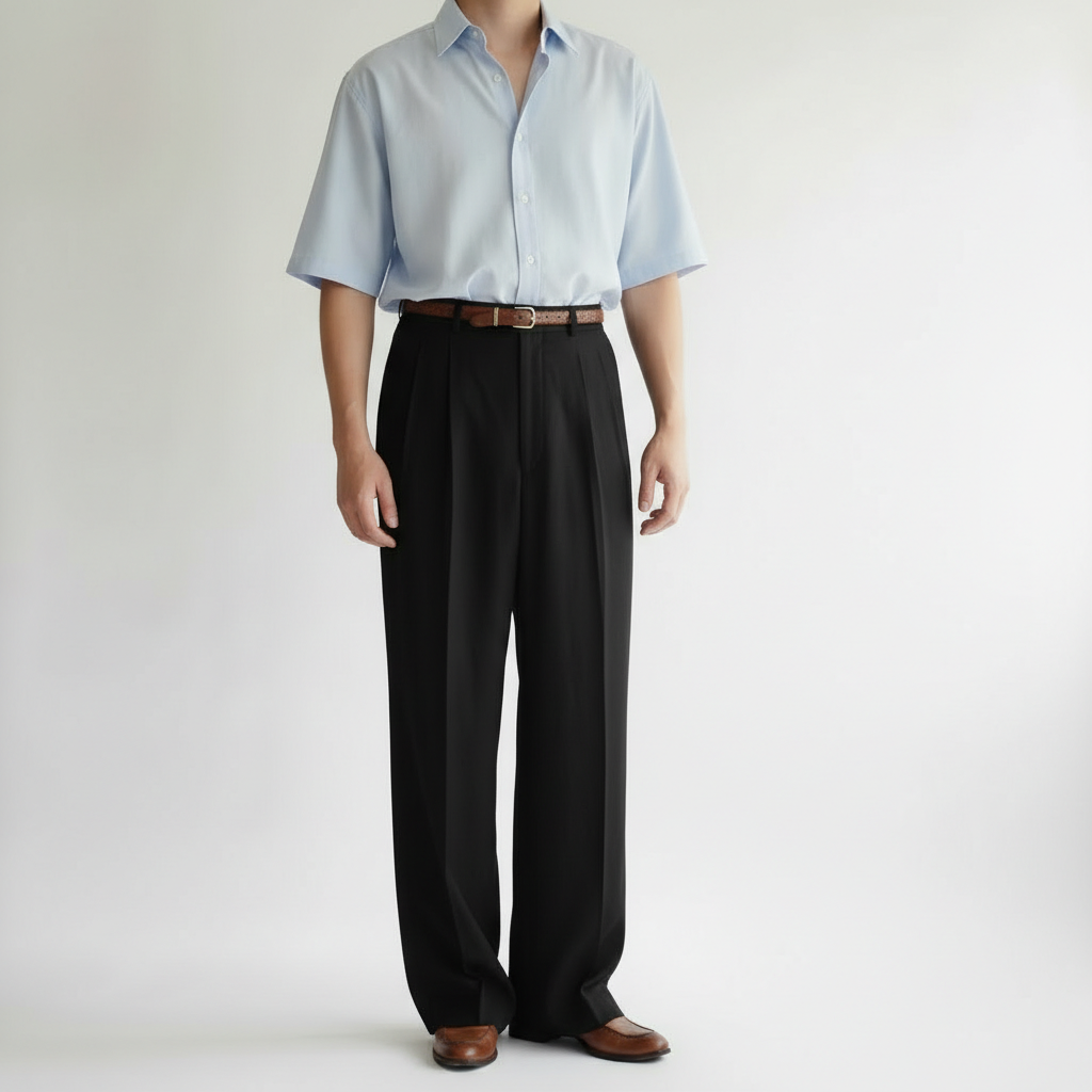 Pleated Relax Fit Trouser