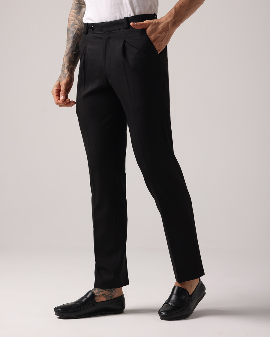 Basicoo Black Pleated Pants