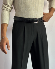 Basicoo Black Pleated Pants