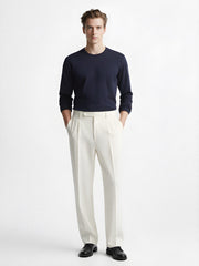 White Pleated Pant