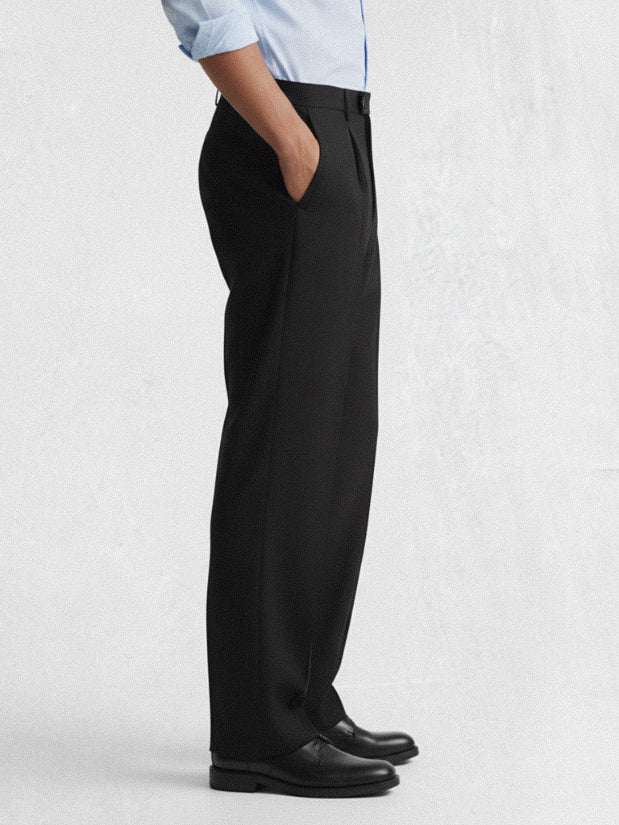 Black Pleated Pants