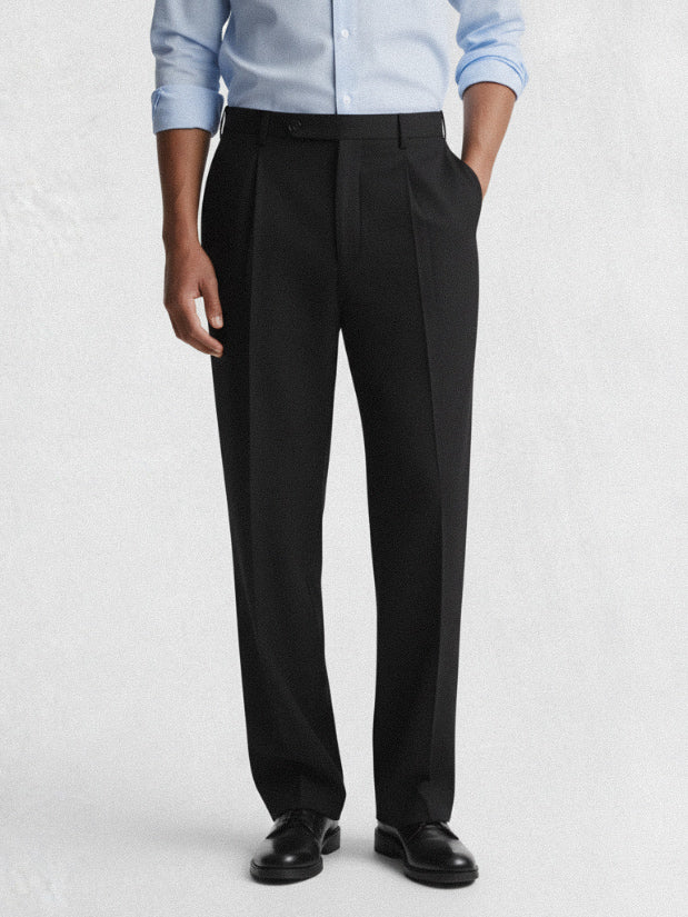Black Pleated Pants