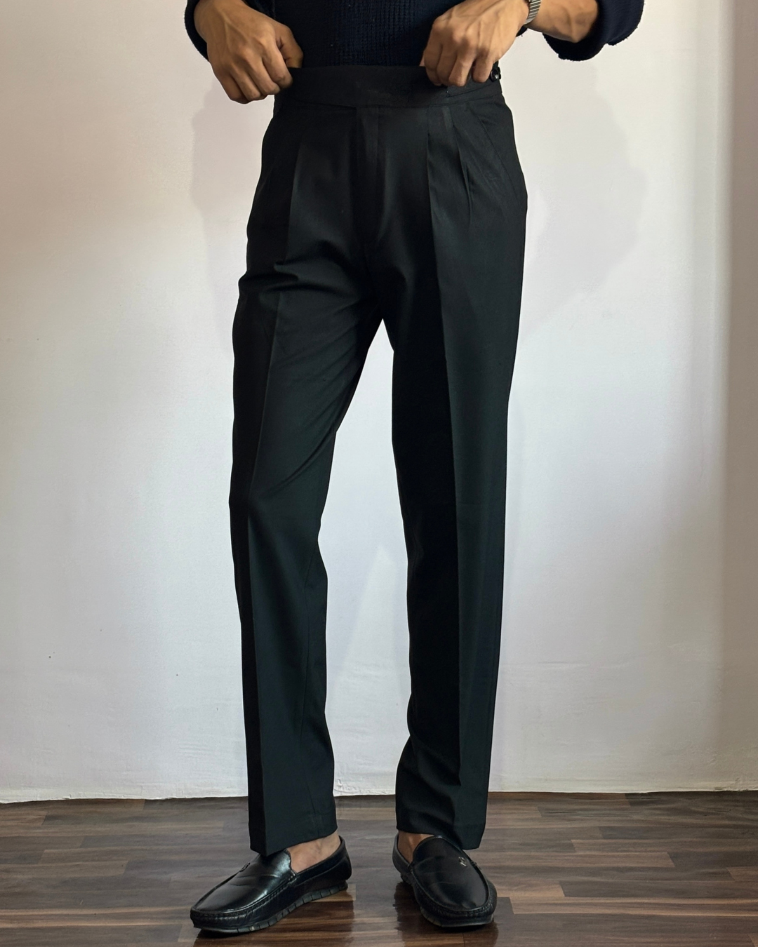 Basicoo Black Gurkha Pant