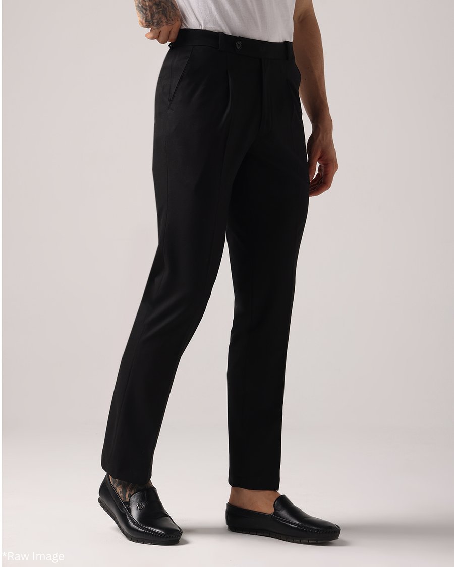Basicoo Black Pleated Pants