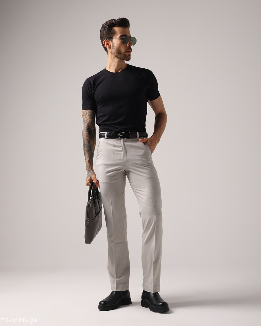 Basicoo Light Grey Trousers