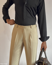 Basicoo Beige Pleated Pant