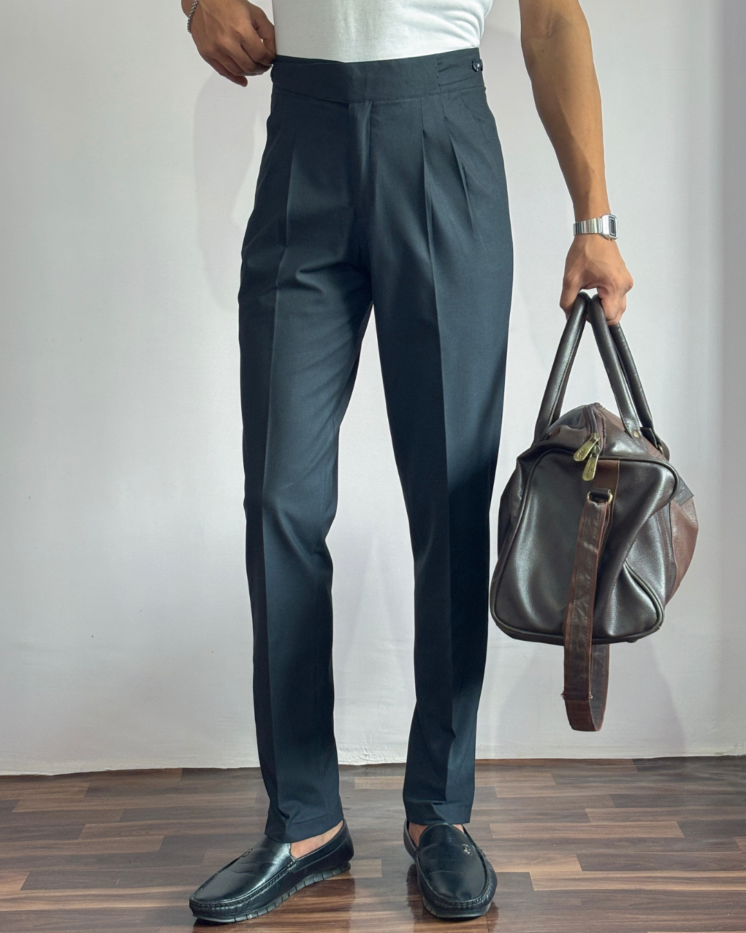 Basicoo Dark Navy Blue Gurkha Pant