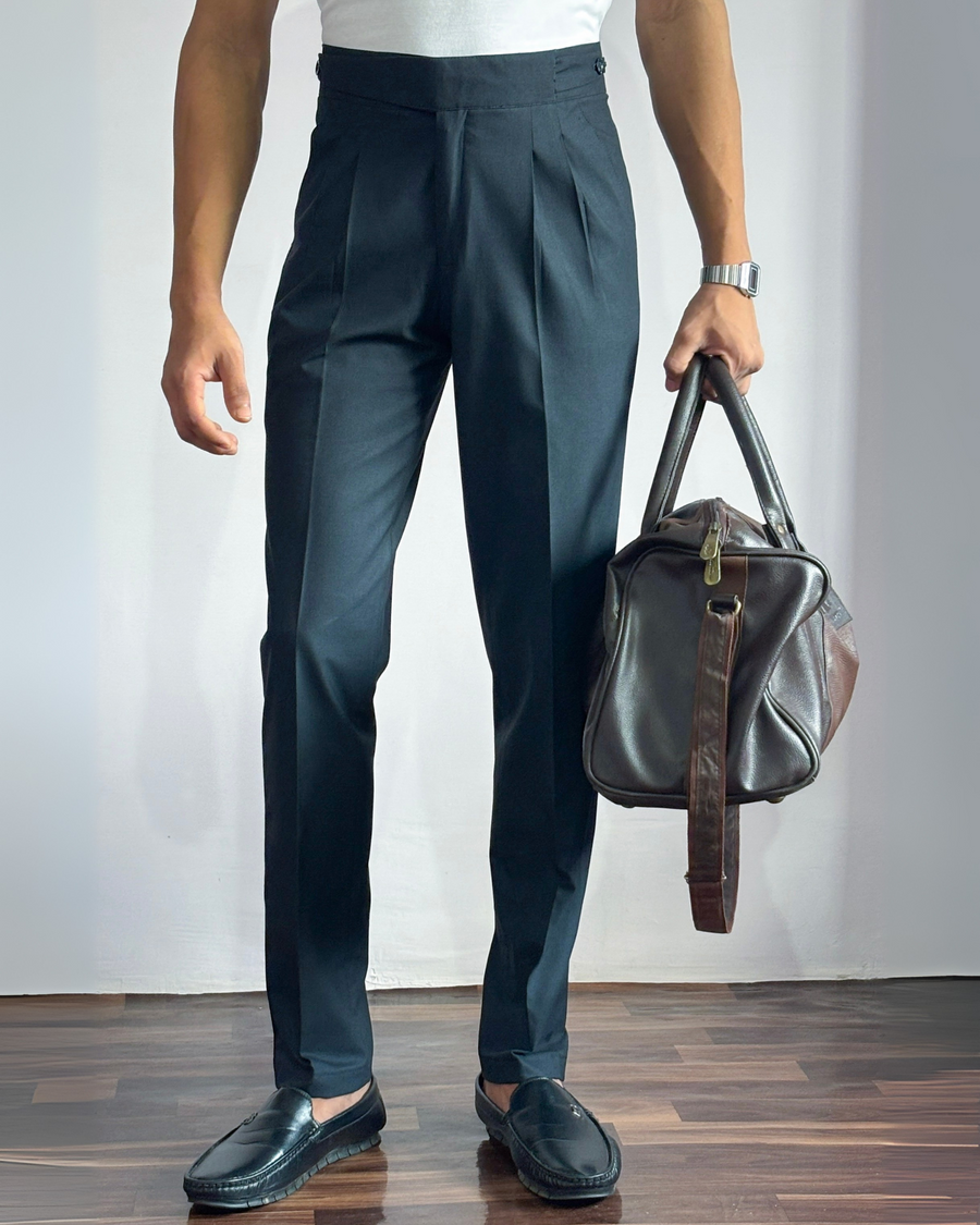 Basicoo Dark Navy Blue Gurkha Pant