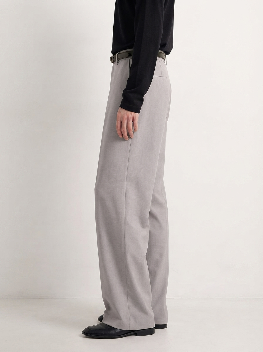 Grey Relaxed Tailored Trouser