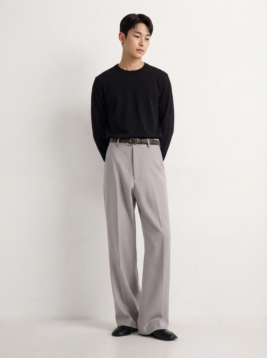 Grey Relaxed Tailored Trouser