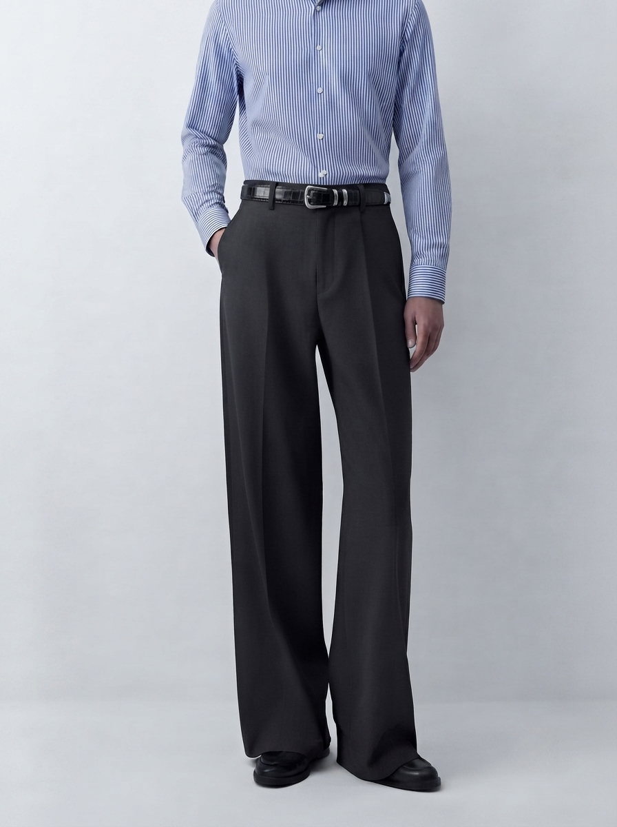 Black Relaxed Tailored Trouser